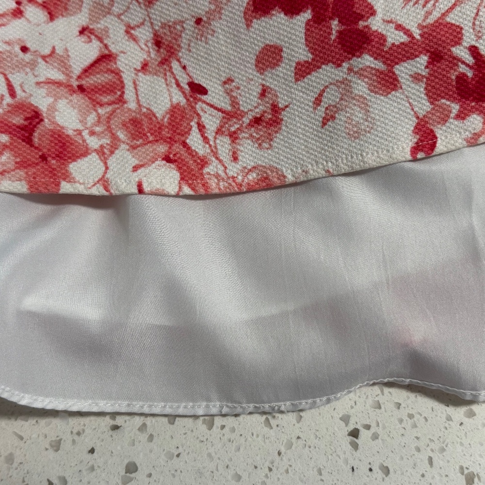 Adrianna Papell Red Floral Dress. - Picture 11 of 14